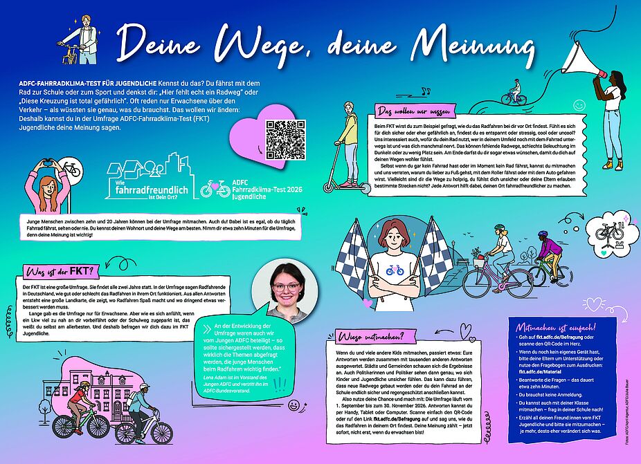 Fahrradklima-Test 2026 Jugendliche Infoposter A2