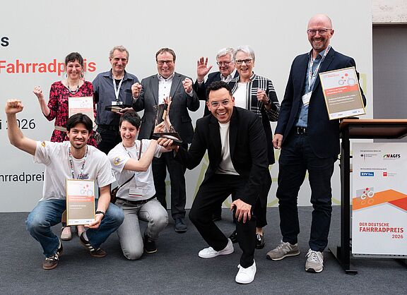 Das Bild zeigt die Gewinner des Deutschen Fahrradpreises 2026.